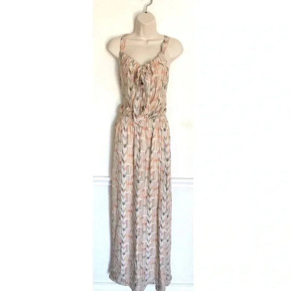 Parker Dresses & Skirts - Parker Georgette silk halter maxi dress chevron Size S